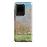 Spring in Giverny - Claude Monet Phone Case Samsung Galaxy S20 Ultra / Matte Phone Case Soft-focus Impressionist Landscape Pale Blue Sky
