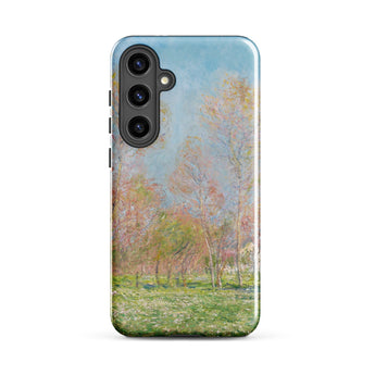 Spring in Giverny - Claude Monet Phone Case Samsung Galaxy S24 Plus / Matte Phone Case Soft-focus Impressionist Landscape Pale Blue Sky