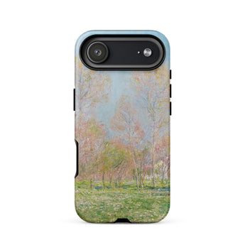 Spring in Giverny - Claude Monet Phone Case Iphone 17 Air / Matte Phone Case Soft-focus Impressionist Landscape Pale Pink Green Claude