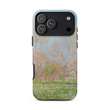 Spring in Giverny - Claude Monet Phone Case Iphone 17 Pro Max / Matte Phone Case Soft-focus Impressionist Landscape Pale Pink Green Claude