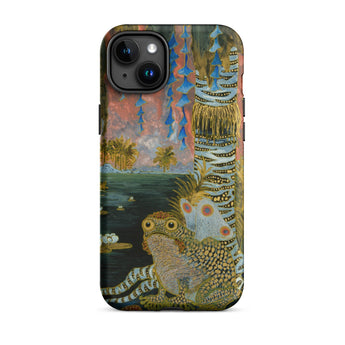 Spring - Michalina Janoszanka Phone Case Iphone 15 Plus / Matte Iphone 14 Case Colorful Whimsical Frog Nature Scene Janoszanka’s Spring