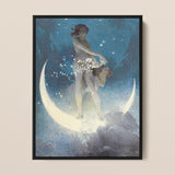 Spring Scattering Stars - Edwin Blashfield Art Print / Canvas, 12x16’’ / 31x41cm / Black Frame, Posters Prints & Visual Artwork, Toby Leon