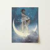 Spring Scattering Stars - Edwin Blashfield Art Print / Canvas, 12x16’’ / 31x41cm / Unframed / no Border, Posters Prints & Visual Artwork,