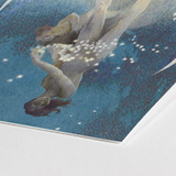 Spring Scattering Stars - Edwin Blashfield Art Print / Canvas Soft Impressionistic Painting Nude Figure Deep Blue Water, Prints
