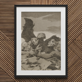 They Spruce Themselves Up - Francisco De Goya Art Print / Canvas, 20x30’’ / 51x76cm / Black Frame / Matboard, Posters Prints & Visual