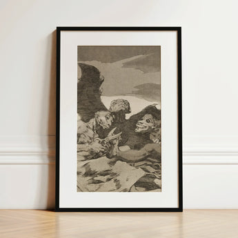 They Spruce Themselves Up - Francisco De Goya Art Print / Canvas, 12x18’’ / 31x46cm / Black Frame / Matboard, Posters Prints & Visual