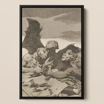 They Spruce Themselves Up - Francisco De Goya Art Print / Canvas, 12x18’’ / 31x46cm / Black Frame, Posters Prints & Visual Artwork, Toby