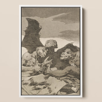 They Spruce Themselves Up - Francisco De Goya Art Print / Canvas, 12x18’’ / 31x46cm / White Frame, Posters Prints & Visual Artwork, Toby