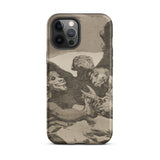 They Spruce Themselves Up - Francisco De Goya Phone Case Iphone 12 Pro Max / Matte Iphone Dark Illustrated Case Grotesque Figures Francisco