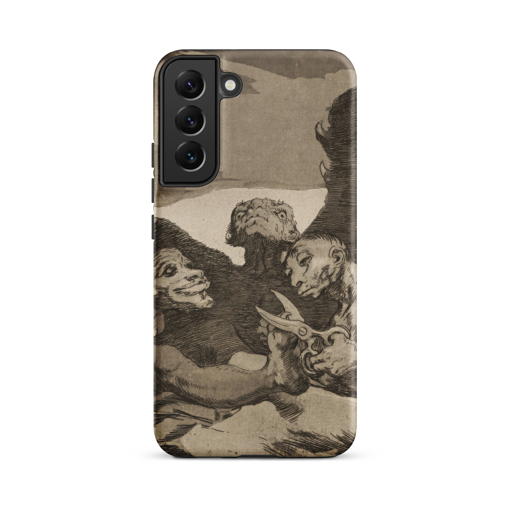 They Spruce Themselves Up - Francisco De Goya Samsung Case, Galaxy S22 Plus / Matte, Smartphone Case Dark Fantastical Illustration