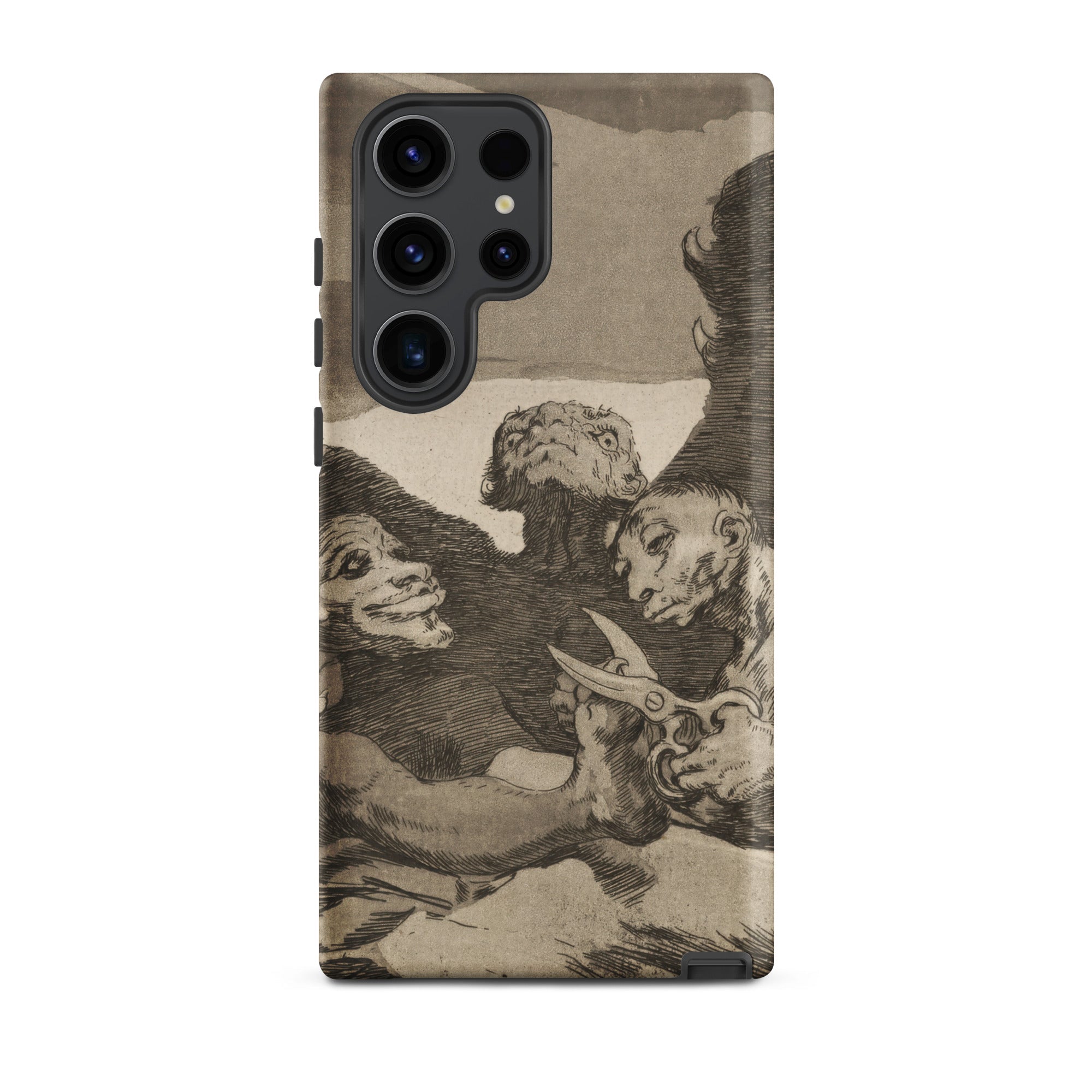 They Spruce Themselves Up - Francisco De Goya Samsung Case, Galaxy S23 Ultra / Matte, Samsung Galaxy Smartphone Case Dark Illustration