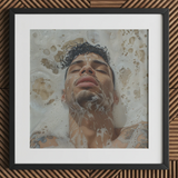 Squeaky Clean - Stampa artistica sottile sul piacere maschile gay / Canvas, 12x12’’ / 31x31cm / Cornice nera / Passe-partout, Poster, stampe e opere d’arte visiva,