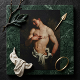 St Sebastian - Johann Carl Loth Art Print / Canvas Classical Oil Painting Muscular Bare-chested Man Dramatic Chiaroscuro, Fixes, Young