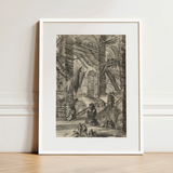 The Staircase with Trophies - Giovanni Battista Piranesi Art Print / Canvas, 12x16’’ / 31x41cm / White Frame / Matboard, Posters Prints &