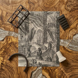 The Staircase with Trophies - Giovanni Battista Piranesi Art Print / Canvas Detailed Black-and-white Architectural Sketch Grand Intricate