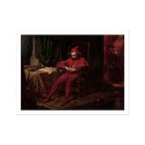 Stańczyk - Jan Alojzy Matejko Art Print / Canvas Man Red Jester’s Costume Seated Chair Jan Alojzy Matejko Art, Painting, Turns Color