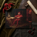 Stańczyk - Jan Alojzy Matejko Art Print / Canvas Rectangular Man Ornate Red Jester Costume Seated, Painting, Turns Color Prints
