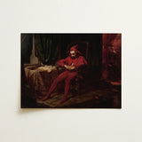 Stańczyk - Jan Alojzy Matejko Art Print / Canvas Richly Detailed Oil Painting Man Ornate Red Costume, Turns Color Prints
