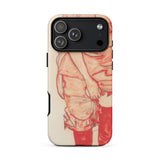 Standing Woman in Red - Custodia per iPhone di Egon Schiele, 17 Pro Max / Opaco, Custodie per telefoni cellulari, Toby Leon