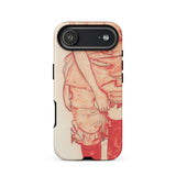 Standing Woman in Red - Egon Schiele Phone Case Iphone 17 Air / Matte Red White Phone Case Abstract Design Made Plastic Egon Schiele,