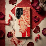 Standing Woman in Red - Egon Schiele Phone Case White Phone Case Red Beige Sketch Figure Skirt Egon Schiele, Schiele’s Drawing Burns,