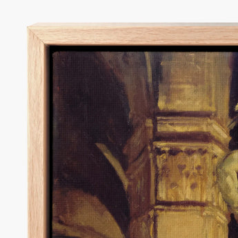 Statue of Perseus by Night - John Singer Sargent Art Print / Canvas Framed Classical Painting Warm Earthy Tones Greek Hero’s, Florentine,