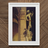 Statue of Perseus by Night - Impresión artística de John Singer Sargent / Lienzo, 20x30’’ / 51x76cm / Marco blanco / Passepartout, Pósters Impresiones y Visual