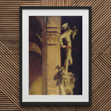 Statue of Perseus by Night - John Singer Sargent Art Print / Canvas Black-framed Classical Sculpture Muscular Figure Gold Greek Hero’s,
