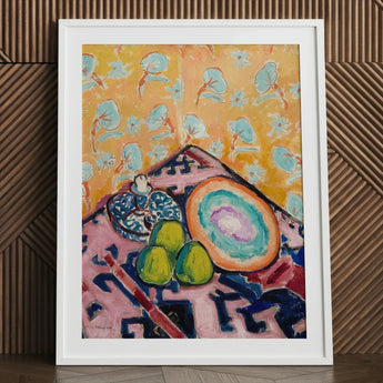 Still Life - Alfred Henry Maurer Fauvist Art Print / Canvas Vibrant Abstract Painting White Frame Bold Strokes Yellow, Prints