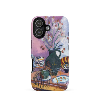 Still Life with Flowers - Henri Matisse Phone Case Iphone 17 / Matte Green Ceramic Vase Dried Flowers Phone Case Otterbox Henri Matisse