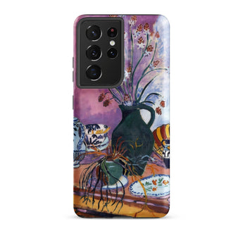 Still Life with Flowers - Henri Matisse Phone Case Samsung Galaxy S21 Ultra / Matte Phone Case Vibrant Impressionistic Life Painting Dark