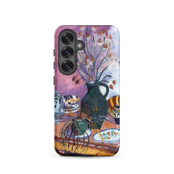 Still Life with Flowers - Henri Matisse Phone Case Samsung Galaxy S25 / Matte Phone Case Vibrant Impressionistic Life Painting Dark Green
