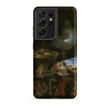 Still Life with Holbein Bowl Nautilus Cup Glass Goblet and Fruit Dish - Willem Kalf Phone Case Samsung Galaxy S21 Ultra / Matte Black Phone