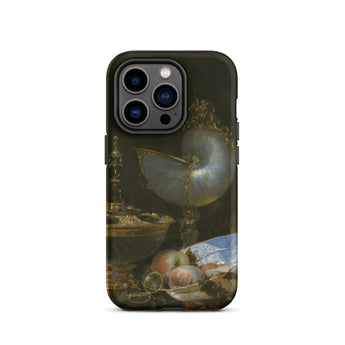Still Life with Holbein Bowl Nautilus Cup Glass Goblet and Fruit Dish - Willem Kalf Phone Case Iphone 14 Pro / Matte Black Phone Case
