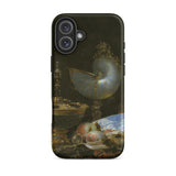 Still Life with Holbein Bowl Nautilus Cup Glass Goblet and Fruit Dish - Willem Kalf Phone Case Iphone 16 Plus / Matte Black Phone Case