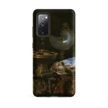 Still Life with Holbein Bowl Nautilus Cup Glass Goblet and Fruit Dish - Willem Kalf Phone Case Samsung Galaxy S20 Fe / Matte Black Phone