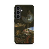 Still Life with Holbein Bowl Nautilus Cup Glass Goblet and Fruit Dish - Willem Kalf Phone Case Samsung Galaxy S24 Plus / Matte Black Phone