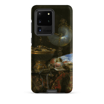 Still Life with Holbein Bowl Nautilus Cup Glass Goblet and Fruit Dish - Willem Kalf Phone Case Samsung Galaxy S20 Ultra / Matte Black Phone