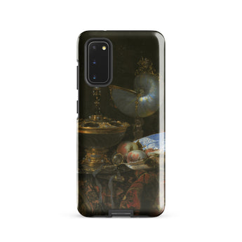 Still Life with Holbein Bowl Nautilus Cup Glass Goblet and Fruit Dish - Willem Kalf Phone Case Samsung Galaxy S20 / Gloss Black Phone Case