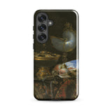 Still Life with Holbein Bowl Nautilus Cup Glass Goblet and Fruit Dish - Willem Kalf Phone Case Samsung Galaxy S25 Plus / Gloss Black Phone