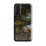 Still Life with Holbein Bowl Nautilus Cup Glass Goblet and Fruit Dish - Willem Kalf Phone Case Samsung Galaxy S21 Plus / Gloss Black Phone