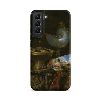 Still Life with Holbein Bowl Nautilus Cup Glass Goblet and Fruit Dish - Willem Kalf Phone Case Samsung Galaxy S22 Plus / Matte Black Phone