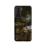 Still Life with Holbein Bowl Nautilus Cup Glass Goblet and Fruit Dish - Willem Kalf Phone Case Samsung Galaxy S21 / Matte Black Phone Case