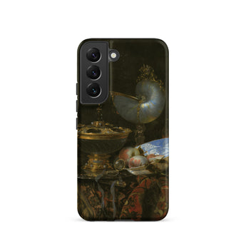 Still Life with Holbein Bowl Nautilus Cup Glass Goblet and Fruit Dish - Willem Kalf Phone Case Samsung Galaxy S22 / Matte Black Phone Case