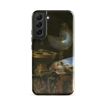 Still Life with Holbein Bowl Nautilus Cup Glass Goblet and Fruit Dish - Willem Kalf Phone Case Samsung Galaxy S22 Plus / Gloss Sleek Black
