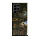 Still Life with Holbein Bowl Nautilus Cup Glass Goblet and Fruit Dish - Willem Kalf Phone Case Samsung Galaxy S22 Ultra / Gloss Sleek Black
