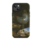 Still Life with Holbein Bowl Nautilus Cup Glass Goblet and Fruit Dish - Willem Kalf Phone Case Iphone 14 Plus / Matte 13 Dark-toned