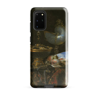Still Life with Holbein Bowl Nautilus Cup Glass Goblet and Fruit Dish - Willem Kalf Phone Case Samsung Galaxy S20 Plus / Gloss Black