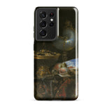 Still Life with Holbein Bowl Nautilus Cup Glass Goblet and Fruit Dish - Willem Kalf Phone Case Samsung Galaxy S21 Ultra / Gloss Black