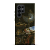 Still Life with Holbein Bowl Nautilus Cup Glass Goblet and Fruit Dish - Willem Kalf Phone Case Samsung Galaxy S22 Ultra / Matte Black